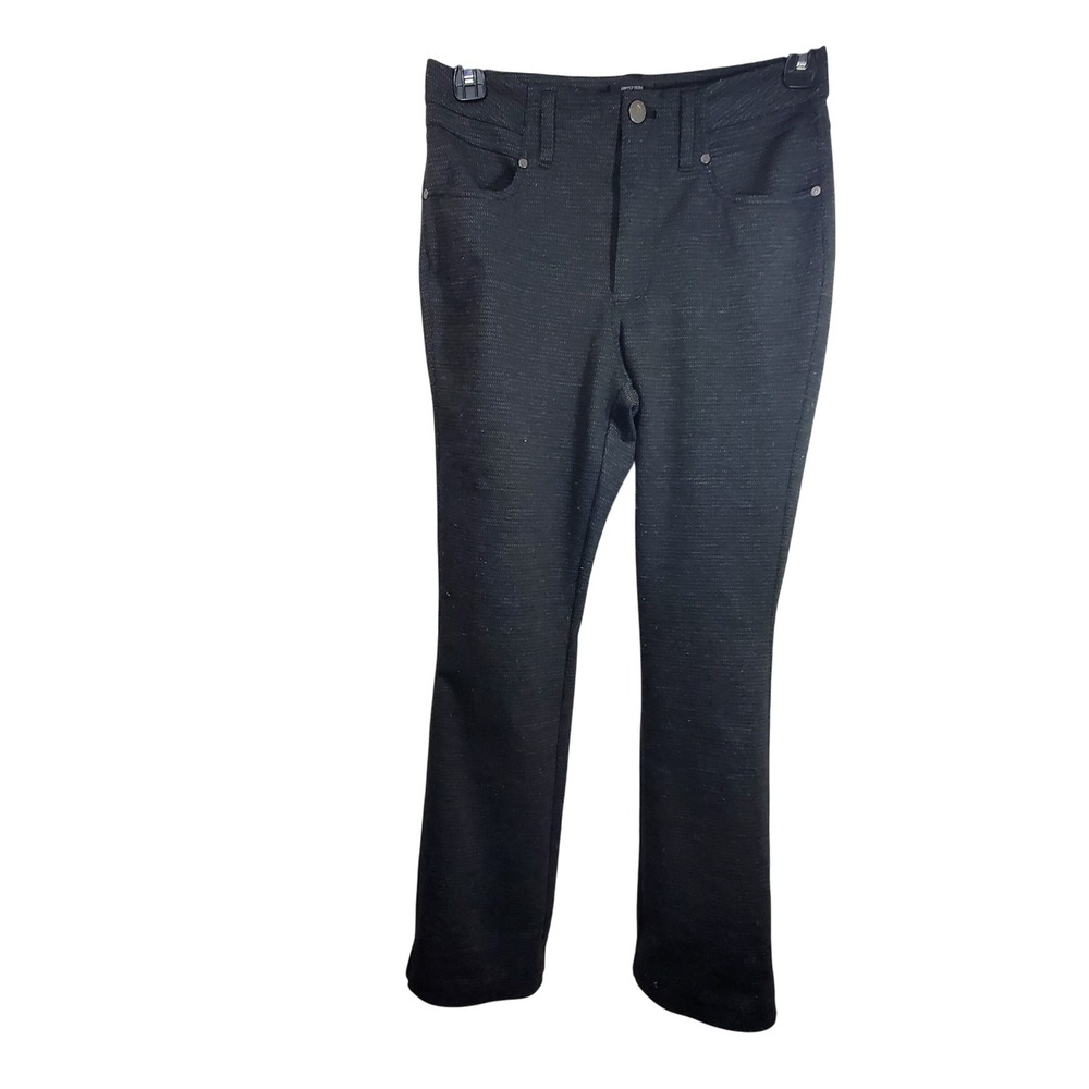 Simply Vera Vera Wang Bootcut Pants Womens Medium Black Sparkle Textured Stretch
